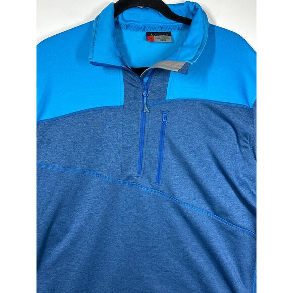 Atomic Cliffline Microfleece Zip Men's Thermal Midlayer Zip Neck Blue Skiing XL - Picture 2 of 12
